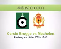 Prognóstico Cercle Brugge Mechelen (13 dezembro 2025)