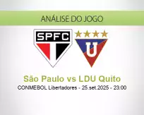 Prognóstico São Paulo LDU Quito (25 setembro 2025)