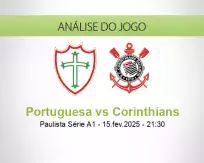 Prognóstico Portuguesa Corinthians (15 fevereiro 2025)