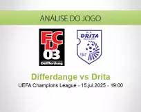 Prognóstico Differdange Drita (15 julho 2025)