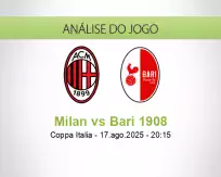 Prognóstico Milan Bari 1908 (17 agosto 2025)
