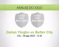 Prognóstico Dalian Yingbo Better City (08 agosto 2025)