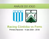 Prognóstico Racing Córdoba Ferro (14 abril 2024)