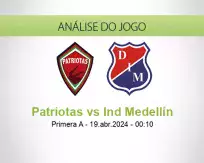 Prognóstico Patriotas Ind Medellín (19 abril 2024)