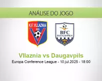 Prognóstico Vllaznia Daugavpils (10 julho 2025)