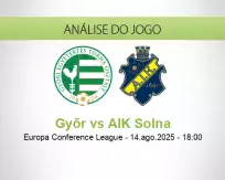 Prognóstico Győr AIK Solna (14 agosto 2025)