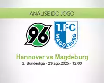 Prognóstico Hannover Magdeburg (23 agosto 2025)
