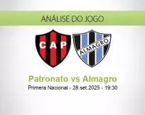 Prognóstico Patronato Almagro (28 setembro 2025)