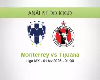 Prognóstico Monterrey Tijuana (01 fevereiro 2026)
