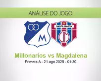 Prognóstico Millonarios Magdalena (21 agosto 2025)