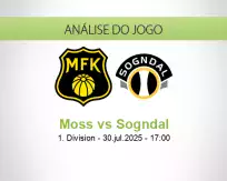 Prognóstico Moss Sogndal (30 julho 2025)