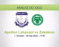Prognóstico Apollon Limassol Zakakiou (29 março 2024)