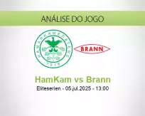 Prognóstico HamKam Brann (05 julho 2025)