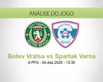 Prognóstico Botev Vratsa Spartak Varna (04 dezembro 2025)