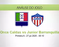 Prognóstico Once Caldas Junior Barranquilla (27 julho 2025)