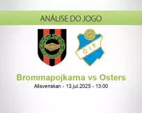 Prognóstico Brommapojkarna Osters (13 julho 2025)