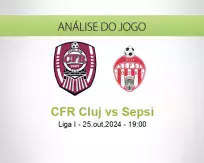 Prognóstico CFR Cluj Sepsi (25 outubro 2024)