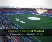 Prognóstico Osasuna Real Madrid (15 fevereiro 2025)