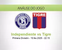 Prognóstico Independiente Tigre (15 fevereiro 2025)