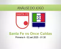 Prognóstico Santa Fe Once Caldas (02 setembro 2025)