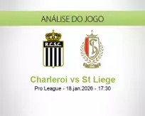 Prognóstico Charleroi St Liege (18 janeiro 2026)