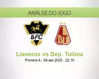 Prognóstico Llaneros Dep. Tolima (06 setembro 2025)