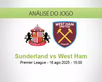 Prognóstico Sunderland West Ham (16 agosto 2025)