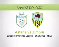 Prognóstico Astana Zimbru (24 julho 2025)