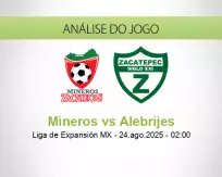 Prognóstico Mineros Alebrijes (24 agosto 2025)