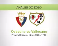 Prognóstico Osasuna Vallecano (14 setembro 2025)