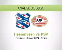 Prognóstico Heerenveen PSV (25 abril 2024)