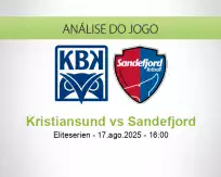 Prognóstico Kristiansund Sandefjord (17 agosto 2025)