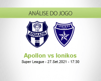 Prognóstico Apollon Ionikos (27 Setembro 2021)