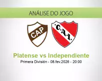 Prognóstico Platense Independiente (08 fevereiro 2026)