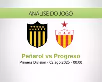 Prognóstico Peñarol Progreso (02 agosto 2025)