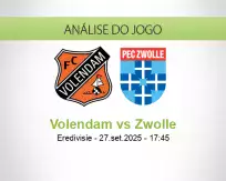 Prognóstico Volendam Zwolle (27 setembro 2025)