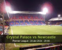 Prognóstico Crystal Palace Newcastle (24 abril 2024)
