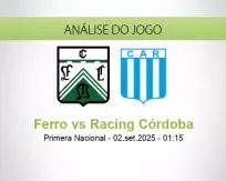 Prognóstico Ferro Racing Córdoba (02 setembro 2025)