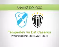 Prognóstico Temperley Est Caseros (20 setembro 2025)
