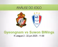 Prognóstico Gyeongnam Suwon BWings (22 junho 2025)