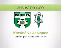 Prognóstico Karviná Jablonec (20 setembro 2025)
