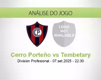 Prognóstico Cerro Porteño Tembetary (17 setembro 2025)