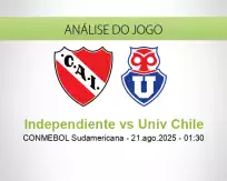 Prognóstico Independiente Univ Chile (21 agosto 2025)