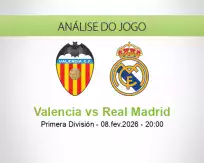 Prognóstico Valencia Real Madrid (08 fevereiro 2026)