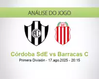 Prognóstico Córdoba SdE Barracas C (17 agosto 2025)