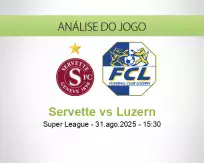 Prognóstico Servette Luzern (31 agosto 2025)