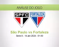 Prognóstico São Paulo Fortaleza (14 abril 2024)