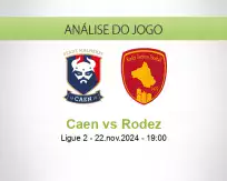 Prognóstico Caen Rodez (22 novembro 2024)