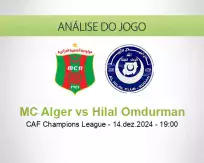 Prognóstico MC Alger Hilal Omdurman (14 dezembro 2024)