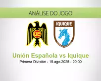Prognóstico Unión Española Iquique (15 agosto 2025)